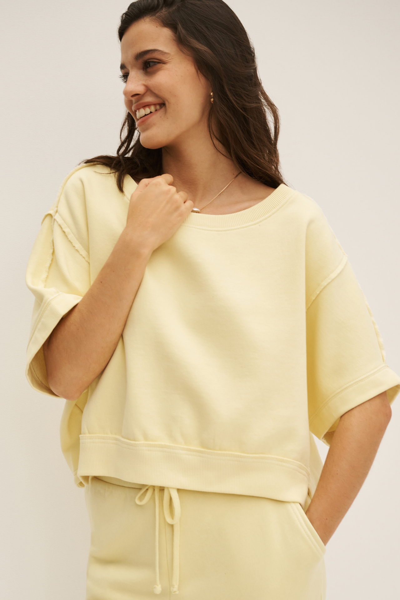 Daily Practice by Anthropologie Short-Sleeve Easy Living Top