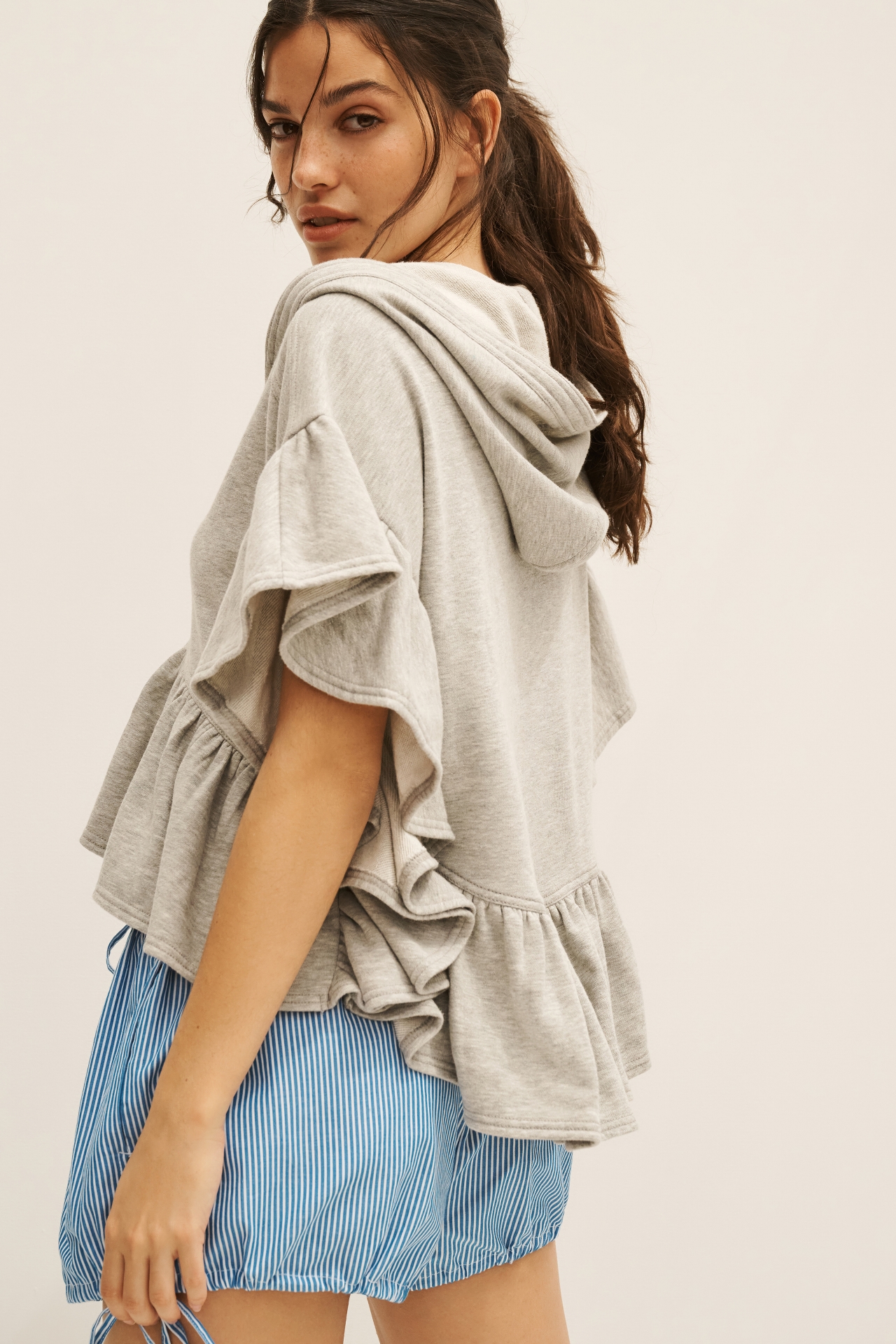 Daily Practice by Anthropologie Short-Sleeve Ruffled Top