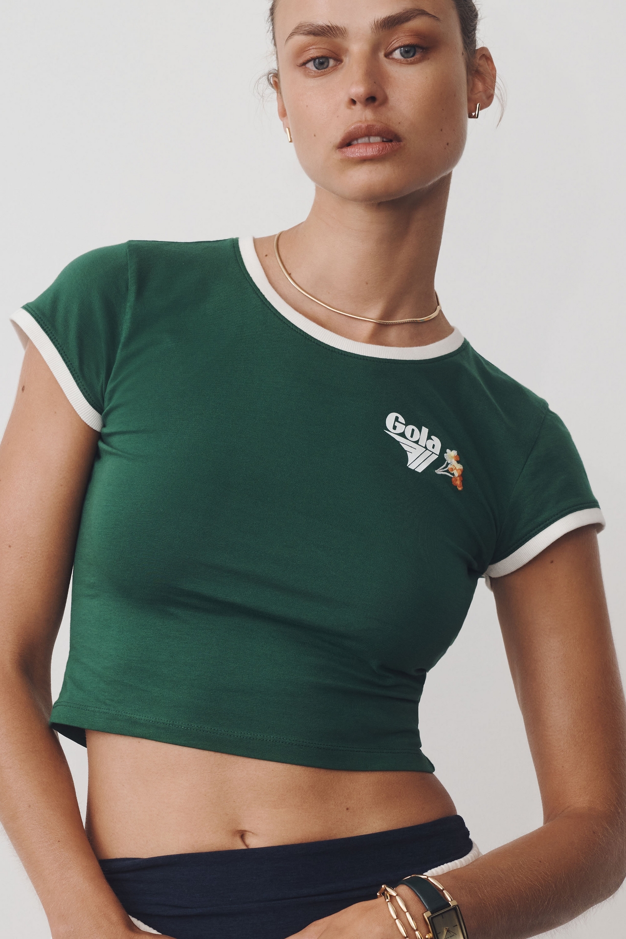 Gola x Anthropologie Runner Cropped Baby Tee