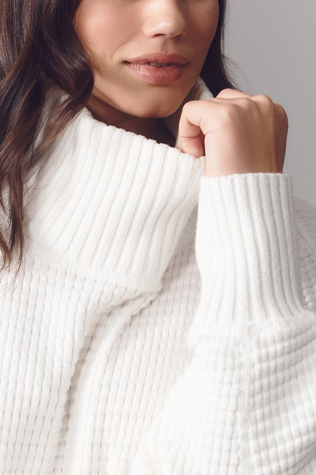 Daily Practice by Anthropologie Chunky Oversized Twofer Turtleneck Sweater Dress #6