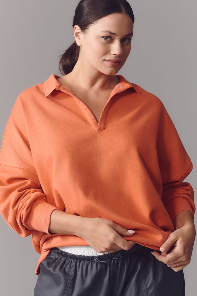 Daily Practice by Anthropologie Long-Sleeve Collared Pullover Top #6