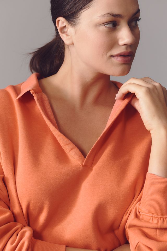 Daily Practice by Anthropologie Long-Sleeve Collared Pullover Top #7
