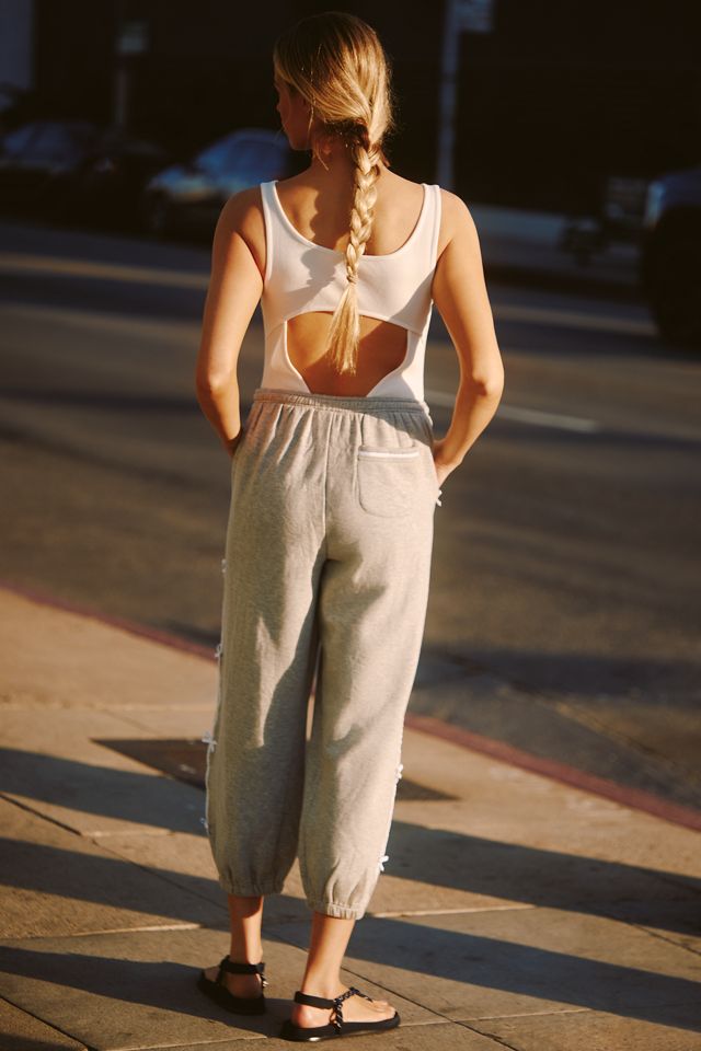 Daily Practice Sleeveless Bow-Trimmed Jumpsuit #1