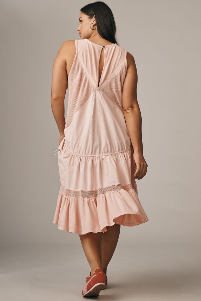 Daily Practice Hill Up Tiered High-Low Midi Dress #6