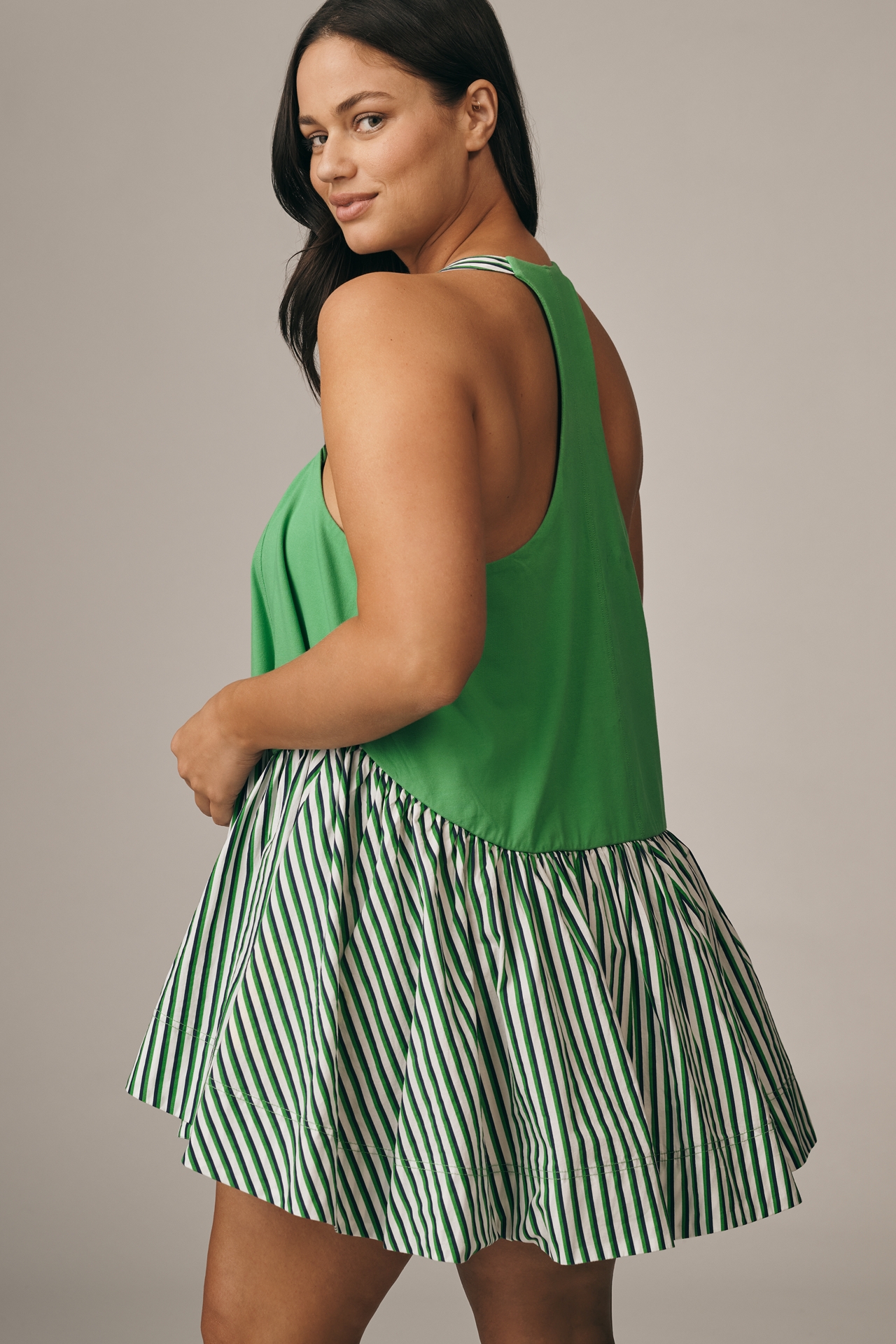 Daily Practice Spring Fling Racerback Babydoll Mini Dress