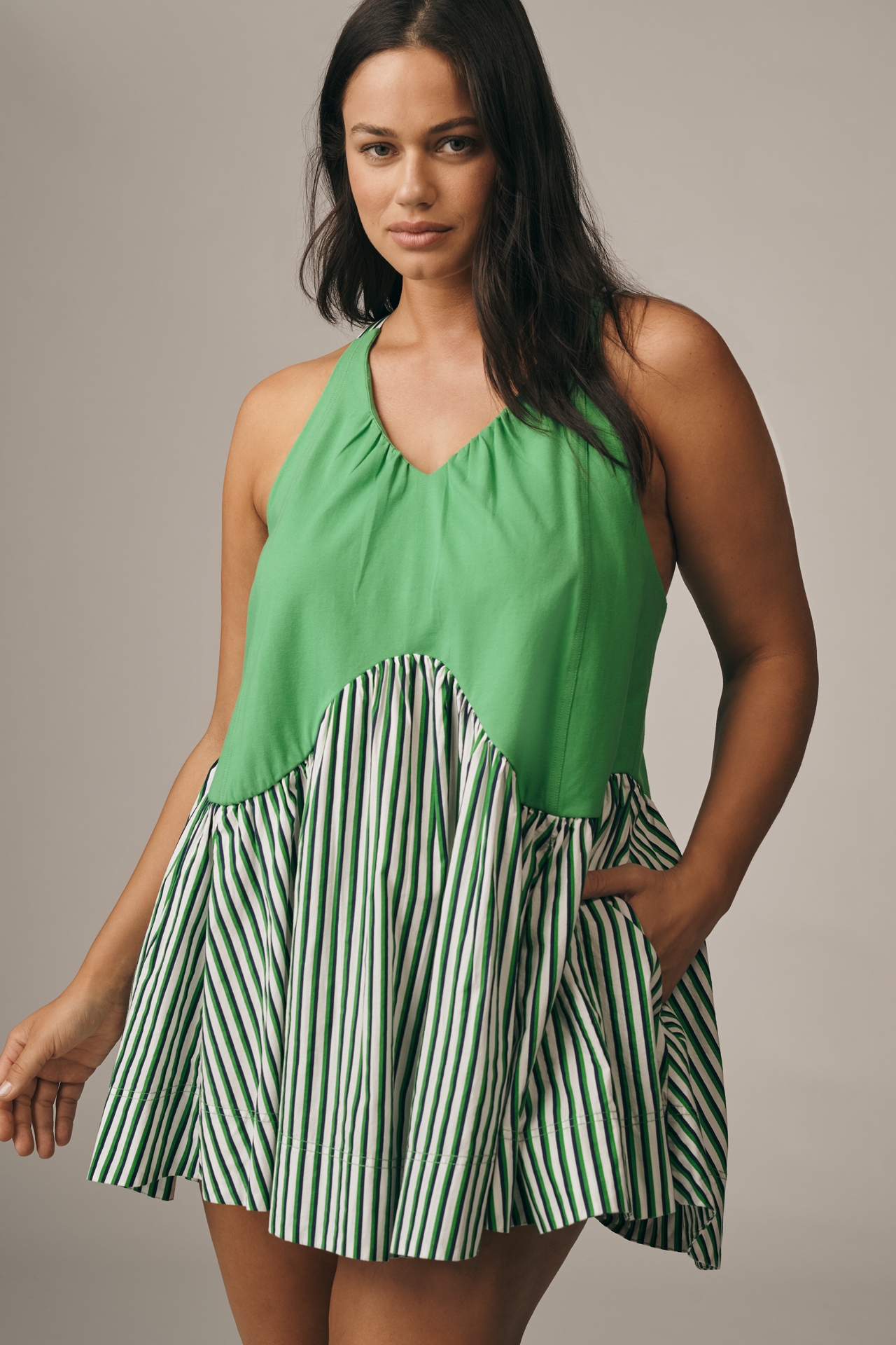 Daily Practice Spring Fling Racerback Babydoll Mini Dress