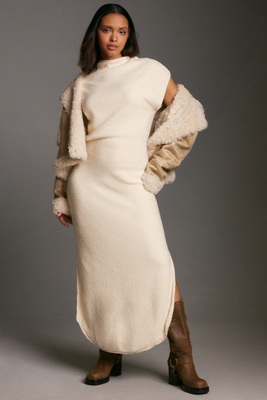 Daily Practice By Anthropologie Column Sleeveless Midi Jumper Dress In White