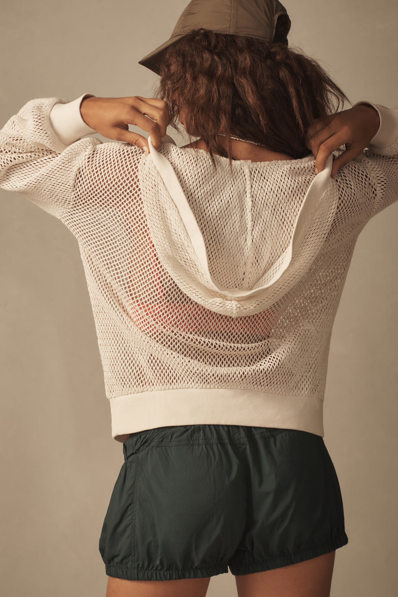 Daily Practice by Anthropologie Embroidered Mesh Hoodie