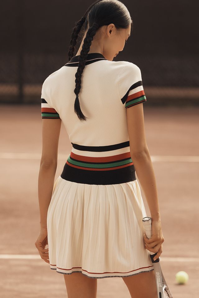 Daily Practice Check Mark Polo Knit Mini Dress #2