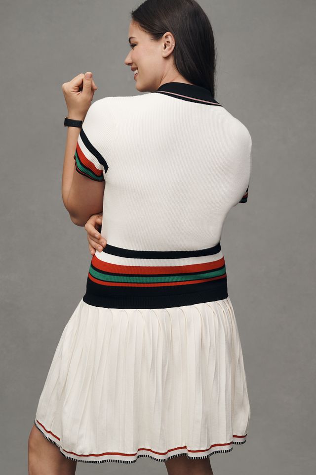 Daily Practice Check Mark Polo Knit Mini Dress #4