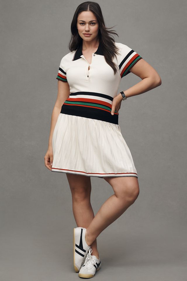 Daily Practice Check Mark Polo Knit Mini Dress #5