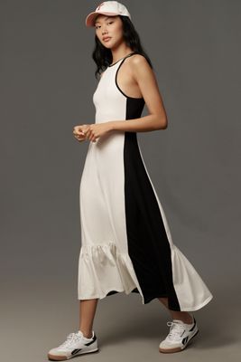 Vestido Midi de Carrera Colourblock de Práctica Diaria