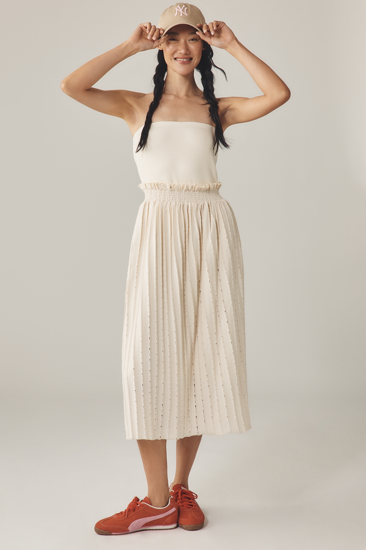 Sundays Manon Cotton Strapless Midi Dress