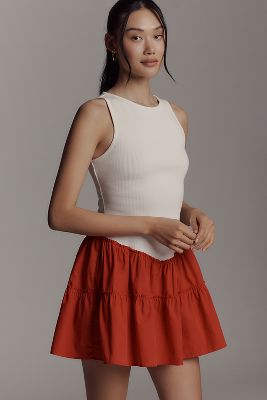 Daily Practice Rib Tank Drop-Waist Twofer Mini Dress