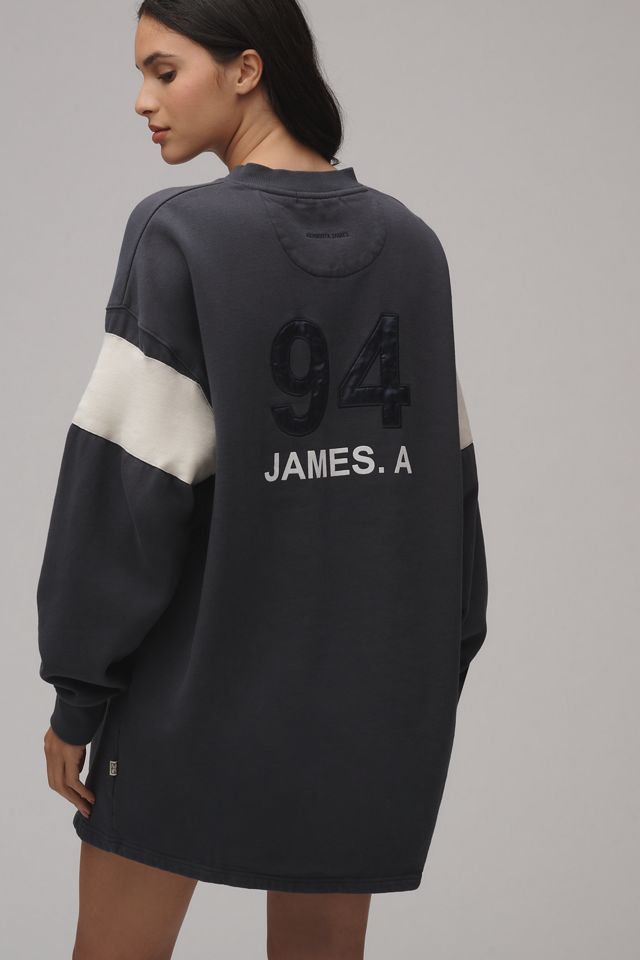 Araminta James Long-Sleeve V-Neck Fleece Mini Dress #1
