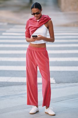 Araminta James Mara Long-Sleeve Velour Top