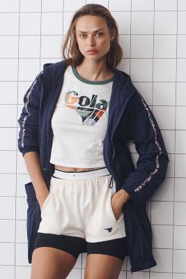 Shop Gola X Anthropologie Sideline Windbreaker Jacket In Blue