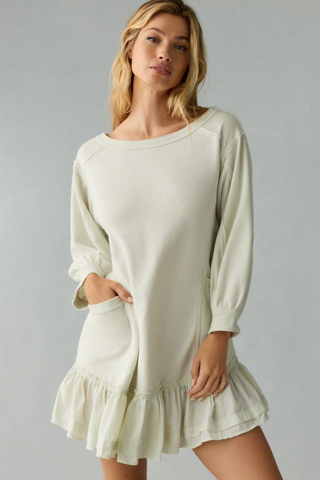 Daily Practice by Anthropologie Eldridge Ruffle-Hem Mini Dress #1