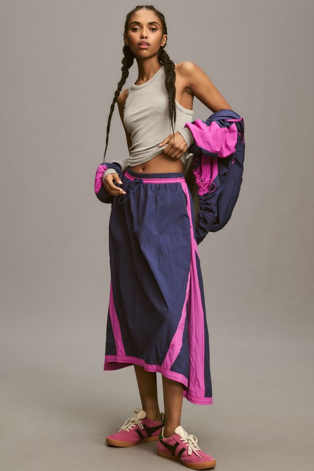 Daily Practice by Anthropologie Sporty Nylon Maxi Skirt