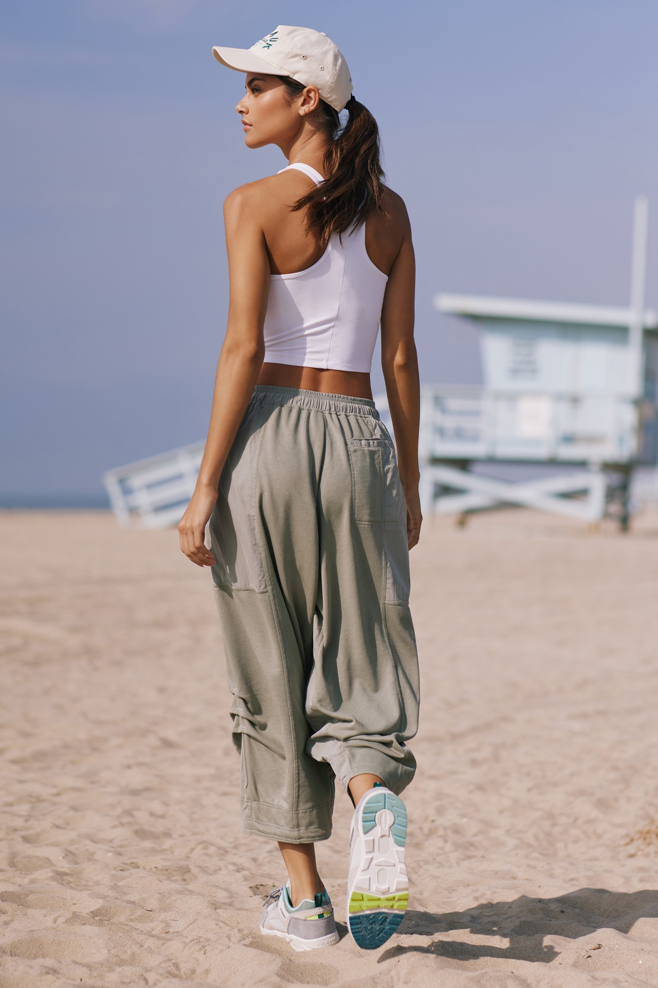 Daily Practice by Anthropologie Stripe-Lined Parachute Pants