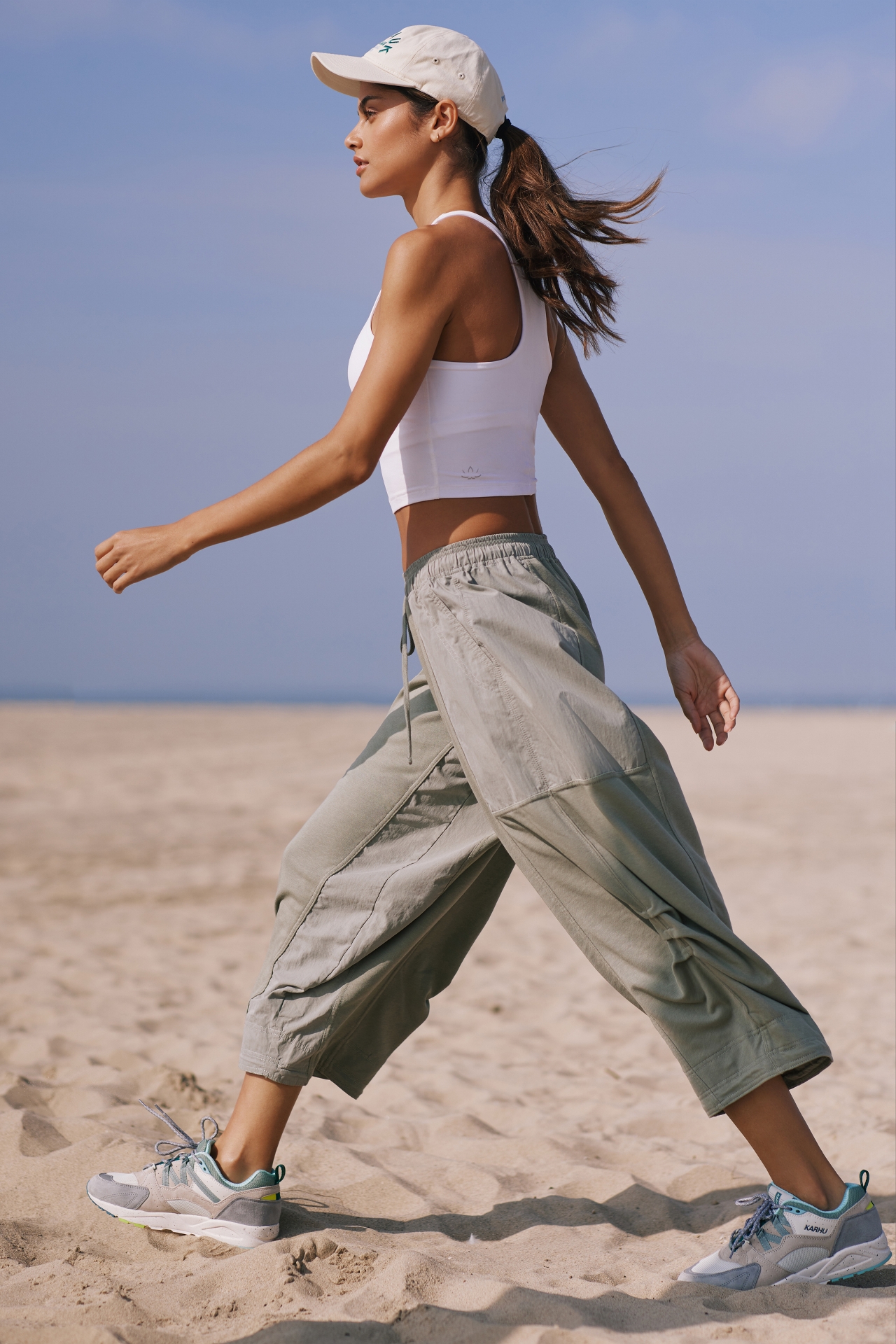 Daily Practice by Anthropologie Stripe-Lined Parachute Pants