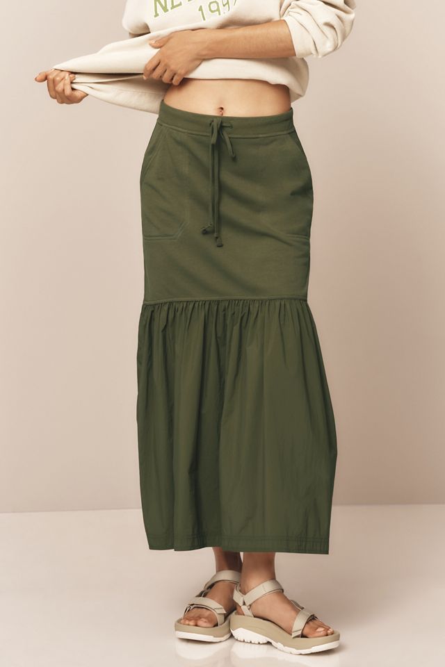 Daily Practice by Anthropologie Drop-Flounce Maxi Skirt #1