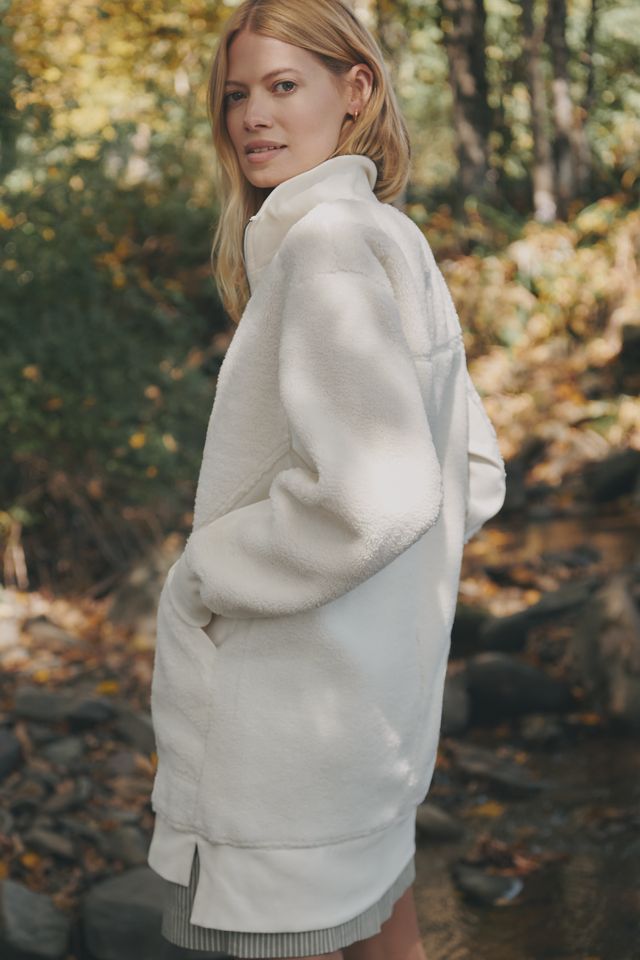 Daily Practice by Anthropologie Sherpa Half-Zip Mini Dress #2