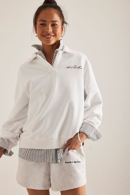 Sweat-shirt polo Clover en White taille: XS chez Anthropologie - 4th & Reckless - Modalova
