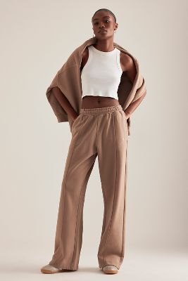 Joggers Pintuck à Jambes Larges Fergie en Brown taille: XS chez Anthropologie - 4th & Reckless - Modalova