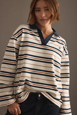 4th & Reckless Oversized Stripe Rugby Top