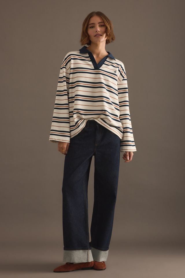 4th & Reckless Oversized Stripe Rugby Top #2