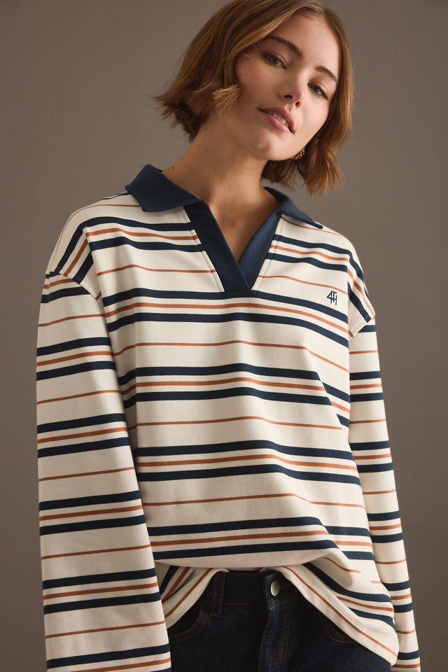 4th & Reckless Oversized Stripe Rugby Top #3
