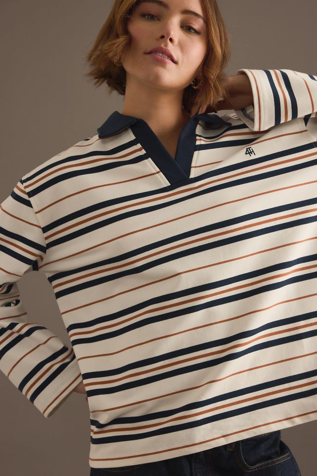4th & Reckless Oversized Stripe Rugby Top #4