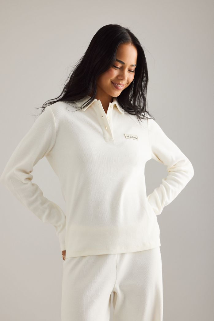 4th & Reckless Liliana Long-Sleeve Polo Top