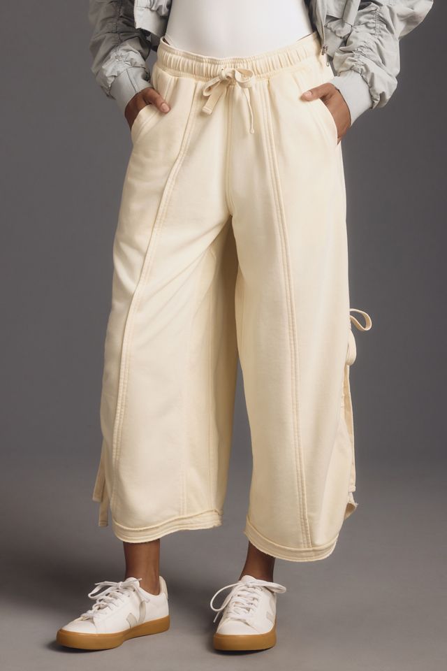 Daily Practice by Anthropologie Ruched Wide-Leg Pants