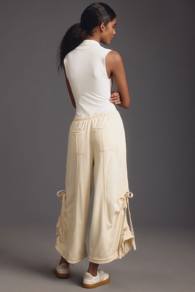 Daily Practice by Anthropologie Ruched Wide-Leg Pants