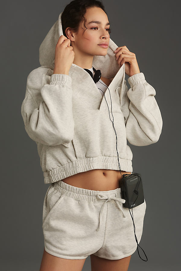Daily Practice by Anthropologie Heathered Fleece Hoodie