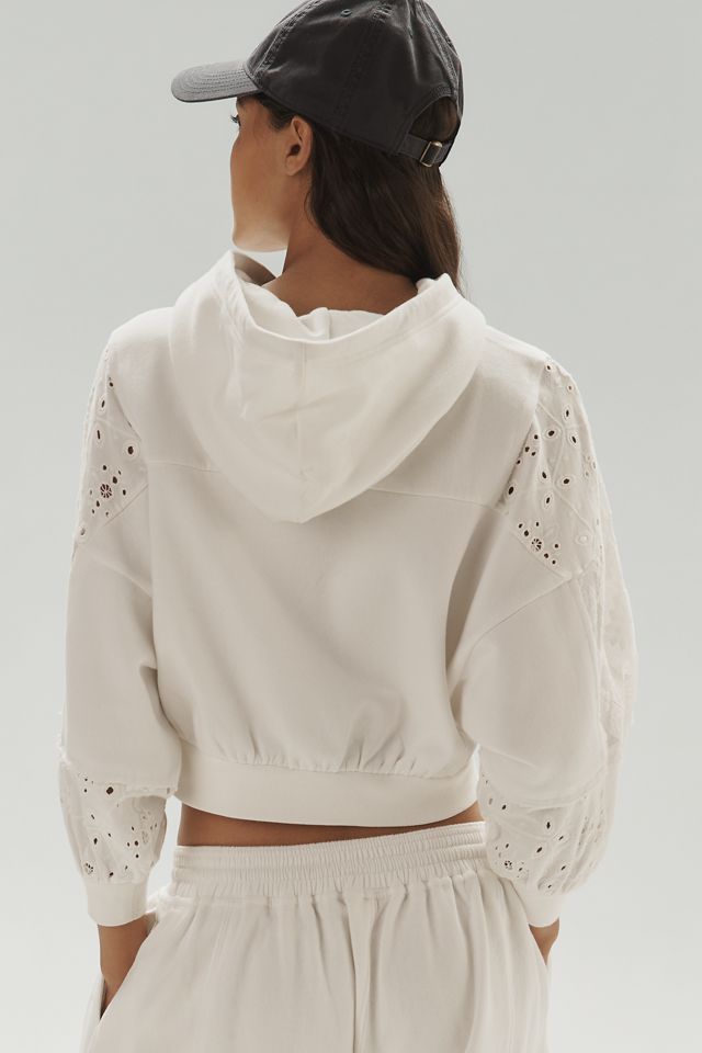 Tägliche Praxis Rhythmische Spitze Mesh Kapuzenpullover #1