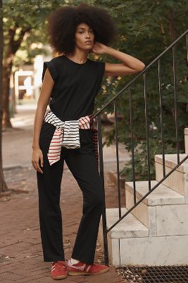 Sundays Aven French Terry Jumpsuit In Black