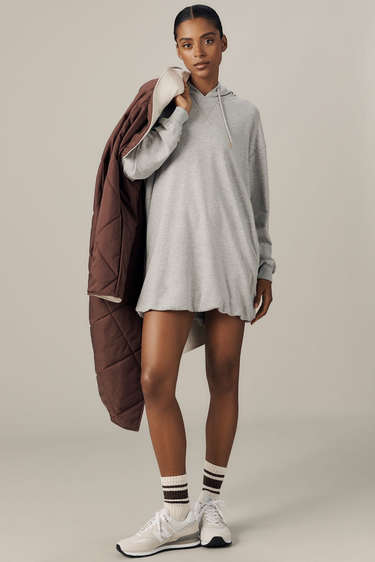 Sundays Arie Long-Sleeve Hooded Mini Dress