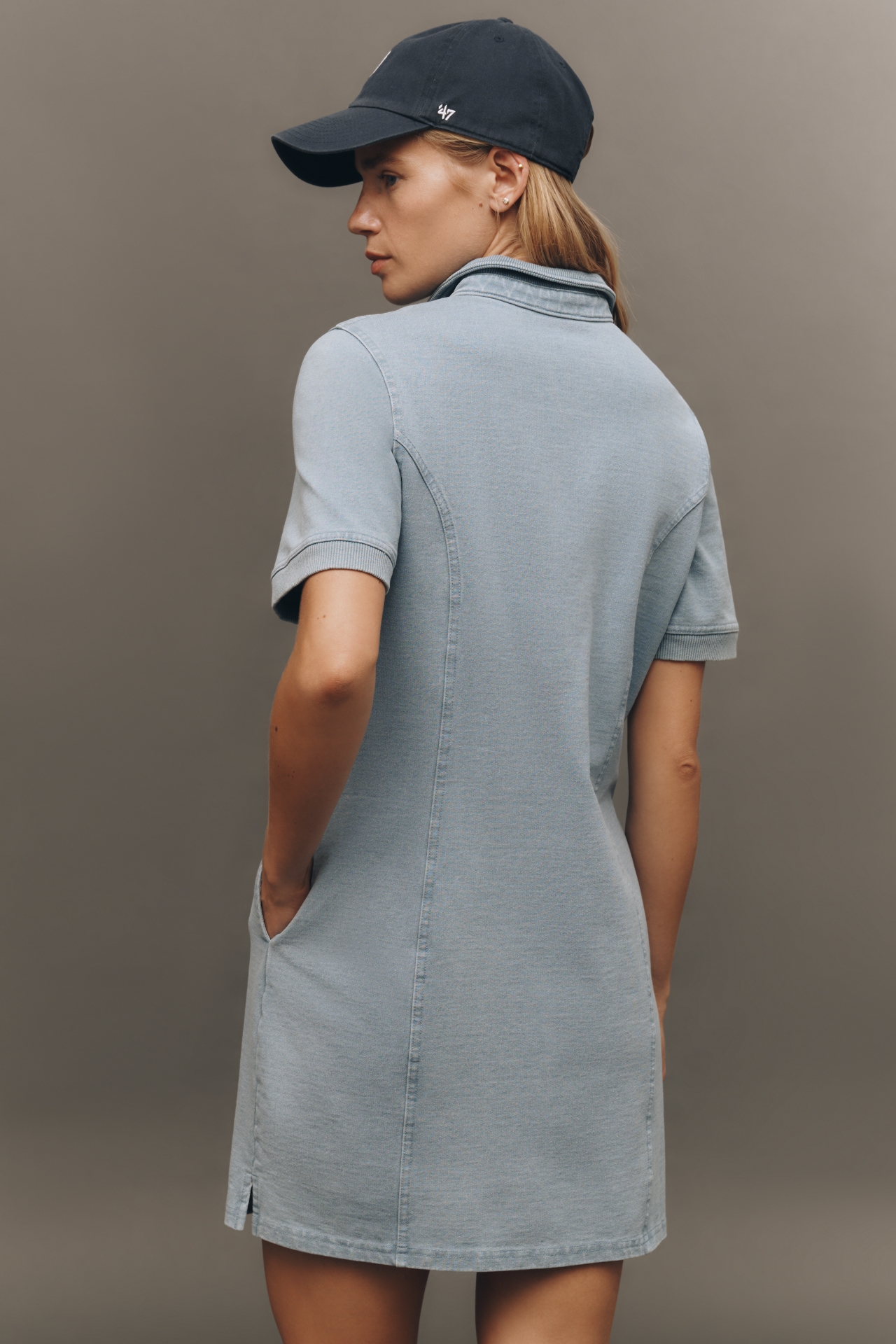 Sundays Claudine Short-Sleeve Collared Mini Dress