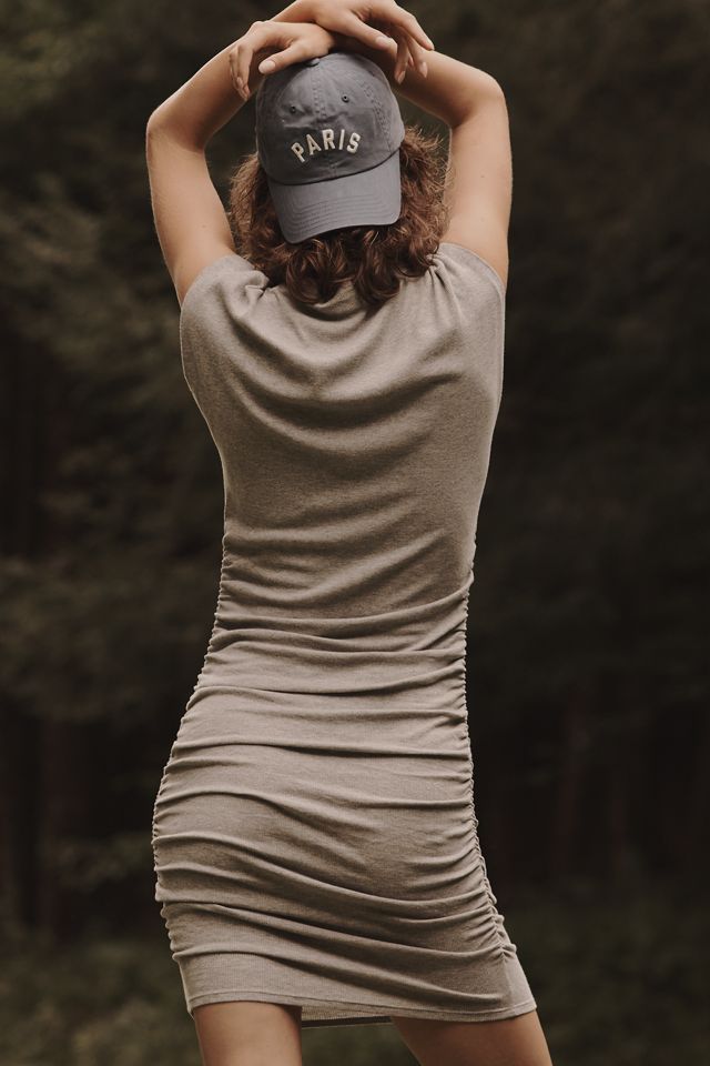 Michael Stars Gia Ribbed Power Shoulder Mini Dress #1