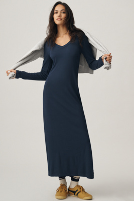 MICHAEL STARS FOWLER LONG-SLEEVE MIDI DRESS 