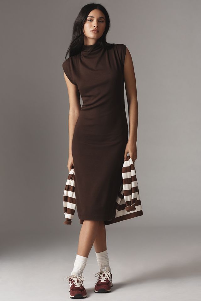 Michael Stars Iolanda Power Shoulder Midi Dress #3
