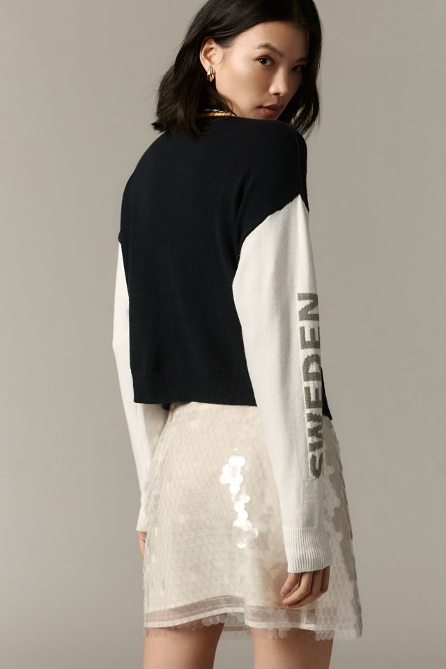 Tretorn Cropped Colorblock Cardigan Sweater #2