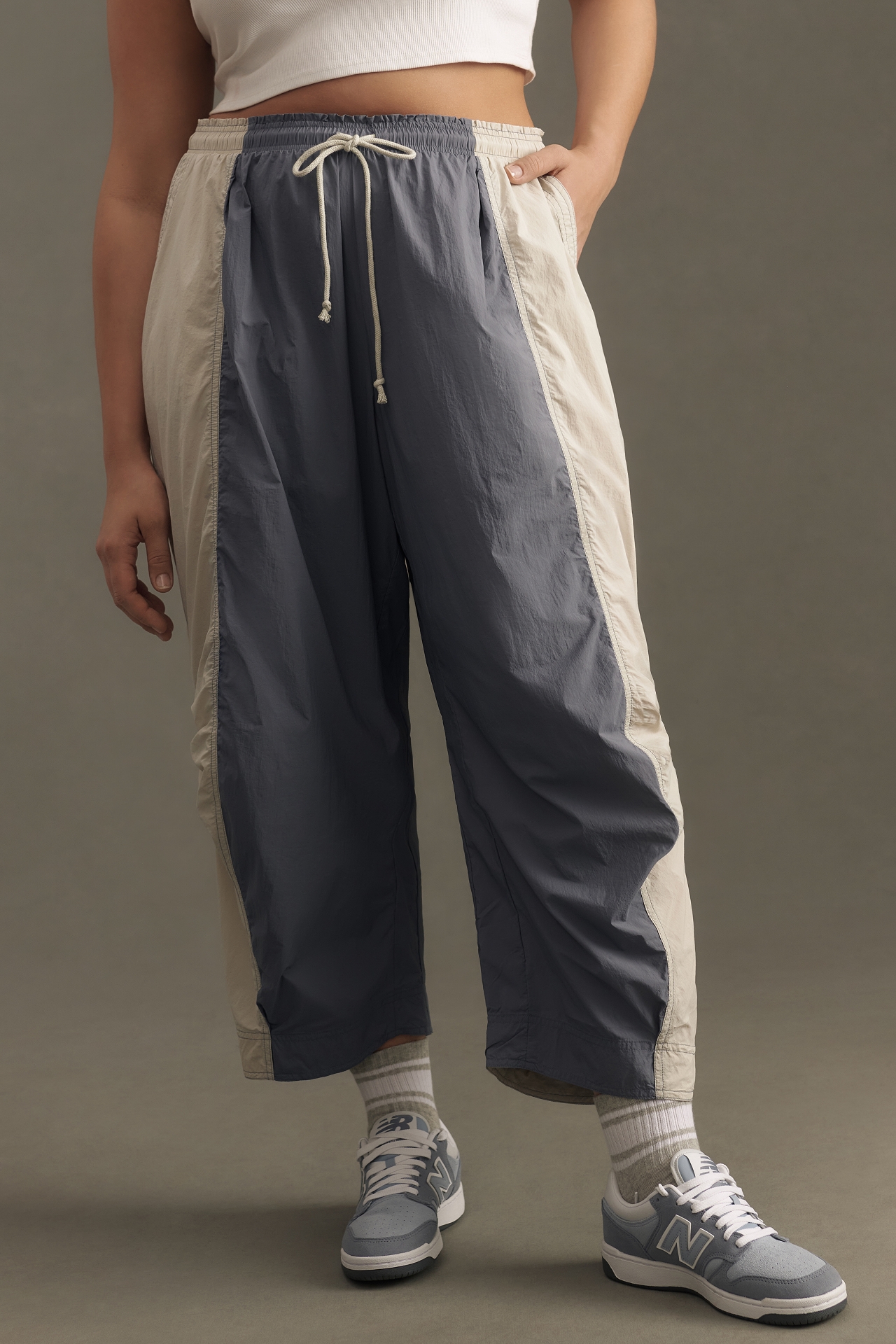 Daily Practice by Anthropologie Colorblock Parachute Pants