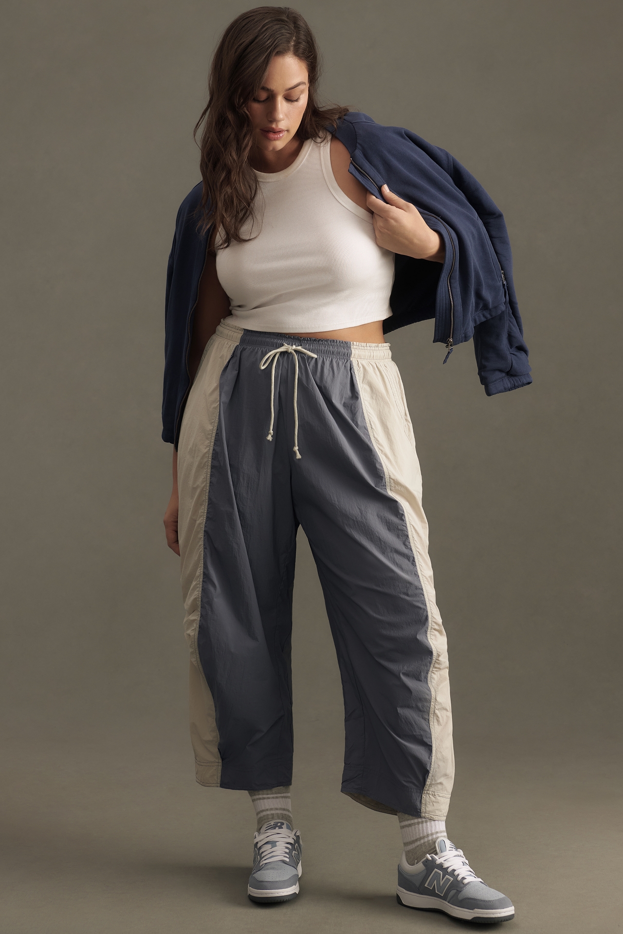 Daily Practice by Anthropologie Colorblock Parachute Pants