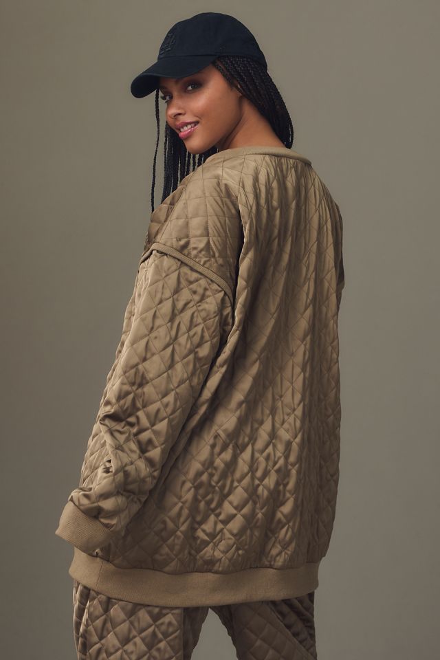 Flat White Quilted Pullover #6
