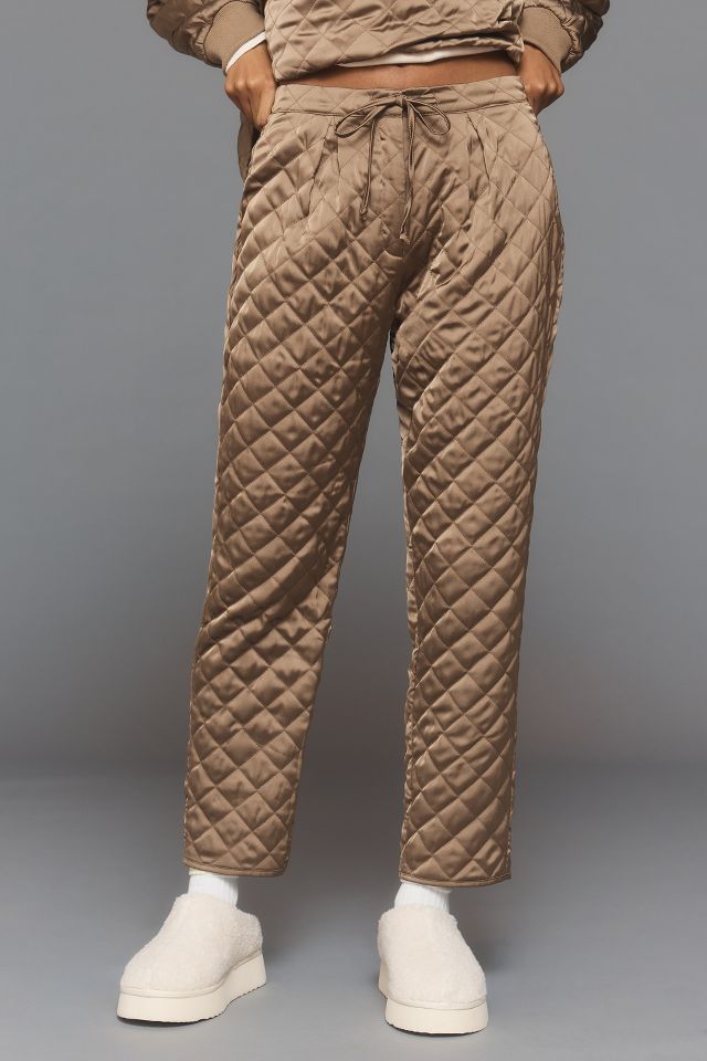 Flat White Quilted Pants
