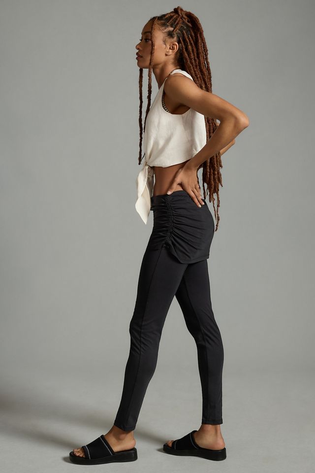 By Anthropologie Layered Side-Ruche Leggings